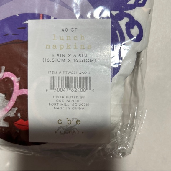 CBE Paperie 40ct Lunch Napkins Purple Bow Girl Spa - Picture 2 of 2